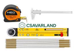 Mérőszalagok, famércék, szög- és távolságmérők