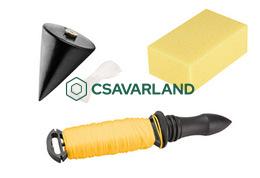 Kicsapózsinór, porfesték, függőón, egyéb kellékek